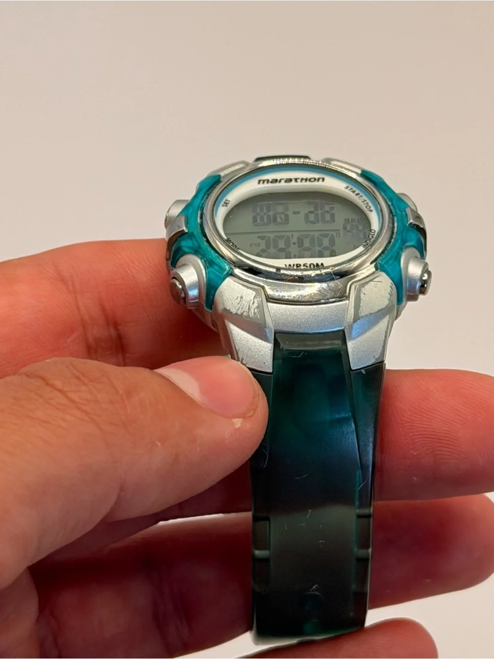 Vintage‎ 2005 Marathon Jelly 34mm Women's Quartz Digital Sport Watch Size 4-7.5